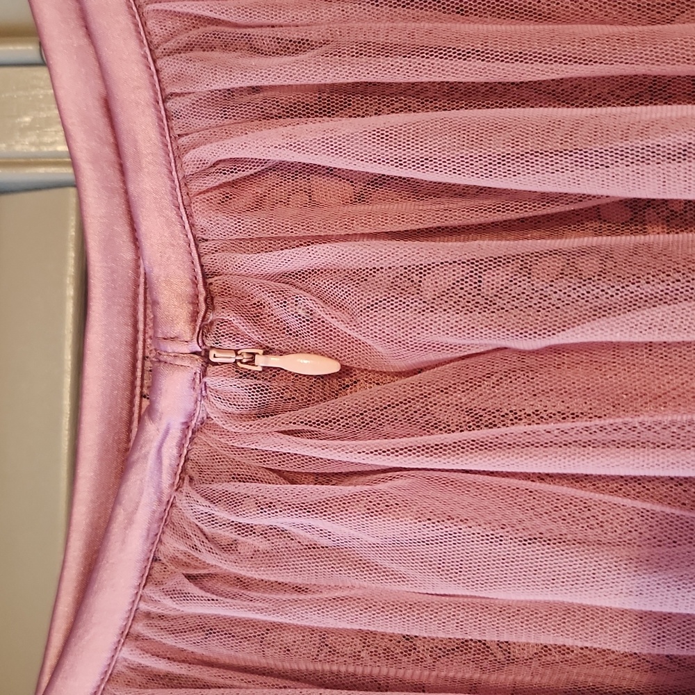 Brenda Knight x Free People Anne Tulle Maxi Skirt Mauve Pink Fairy Cottage - Picture 6 of 13